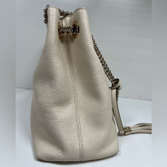 Gucci Soho Leather Medium ChainStrap Tote Ivory/off white - Picture 5 of 12